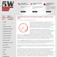5w.ru / Продвижение сайта в поисковых системах — раскрутка сайта аудит